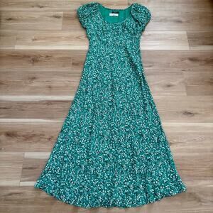 Madewell Ruched Scoopneck Midi Dress in Floral 6